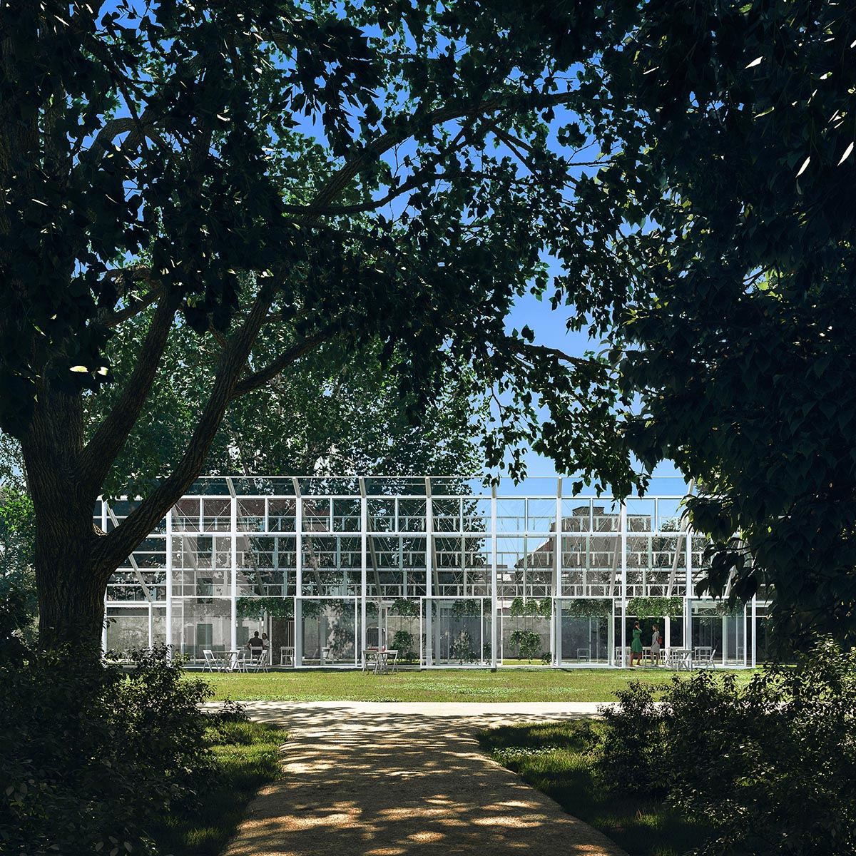 CHYBIK + KRISTOF reimagines 19th Century greenhouse in Brno with steel lattice