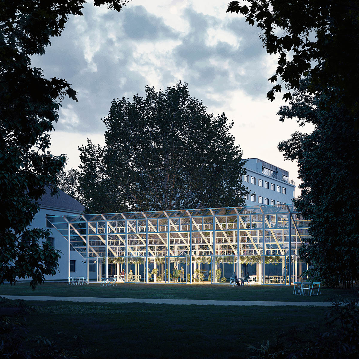 CHYBIK + KRISTOF reimagines 19th Century greenhouse in Brno with steel lattice