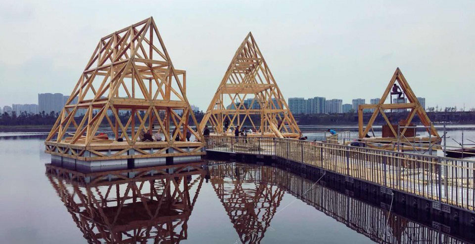 NLÉ Architects releases its fourth prototype of Makoko Floating School in China