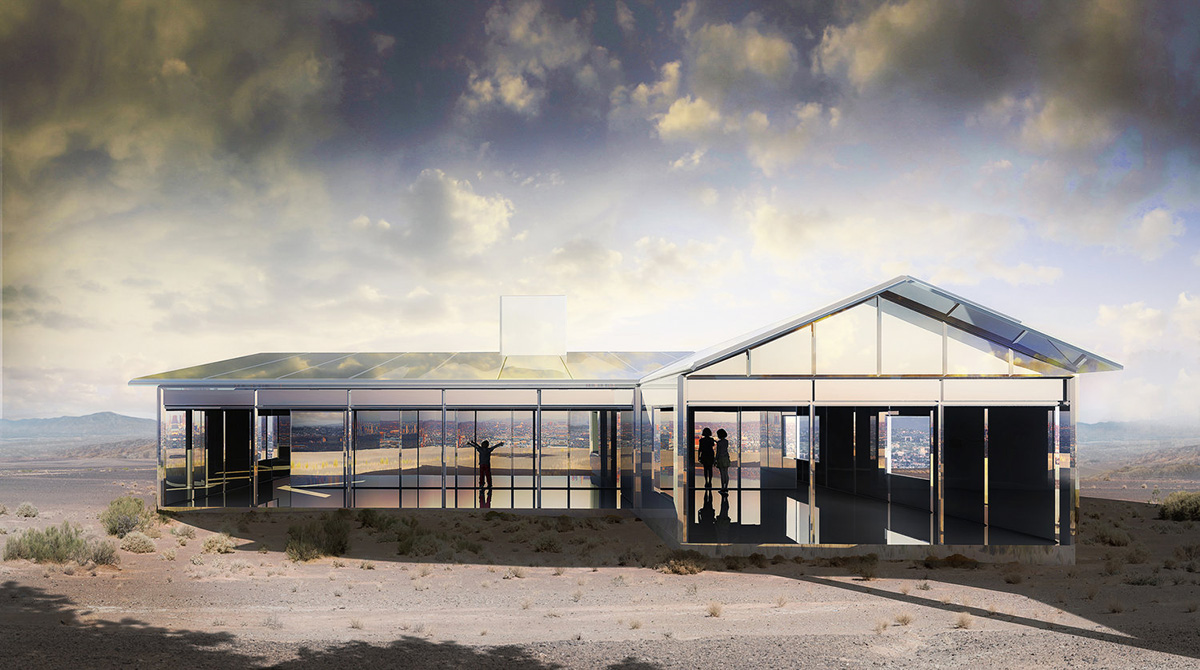 American artist Doug Aitken installs fully-mirrored cabin in the Southern California desert