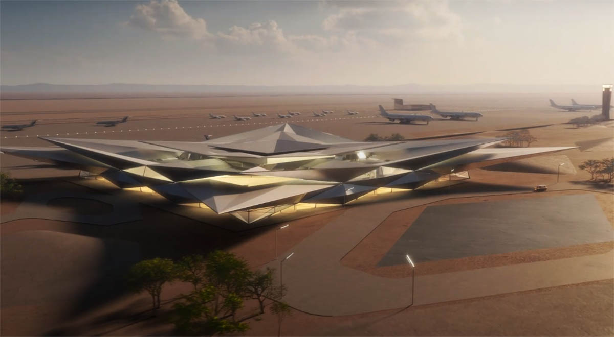 Foster + Partners unveils design for mirage-inspired airport in Saudi Arabia