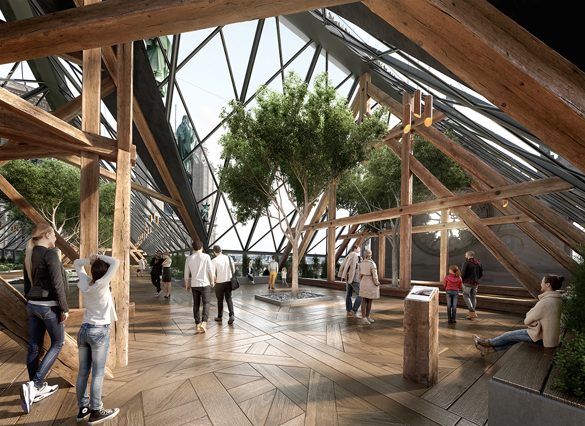 Miysis proposes fully-glazed roof and new spire for Notre-Dame Cathedral