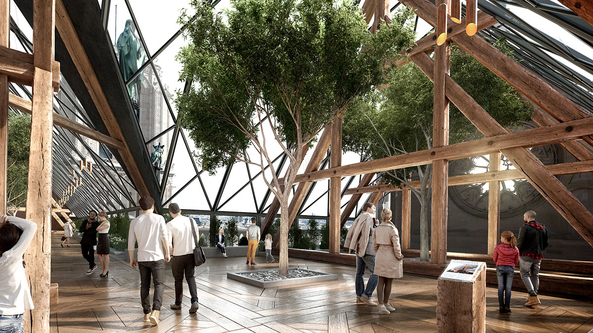 Miysis proposes fully-glazed roof and new spire for Notre-Dame Cathedral