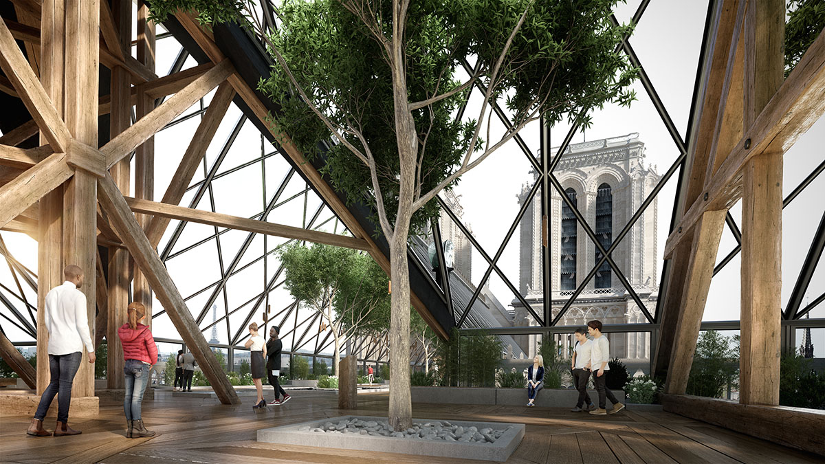 Miysis proposes fully-glazed roof and new spire for Notre-Dame Cathedral