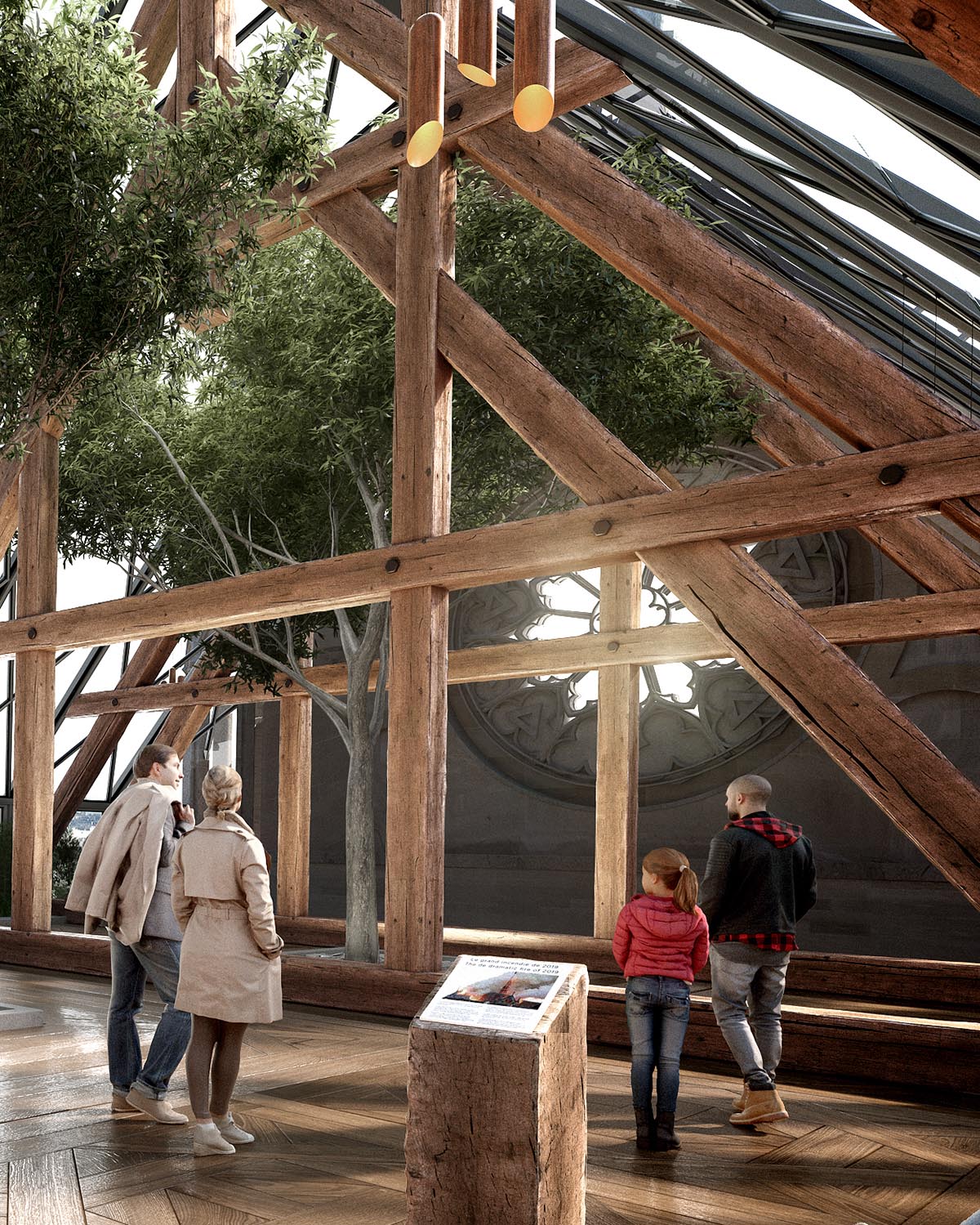 Miysis proposes fully-glazed roof and new spire for Notre-Dame Cathedral