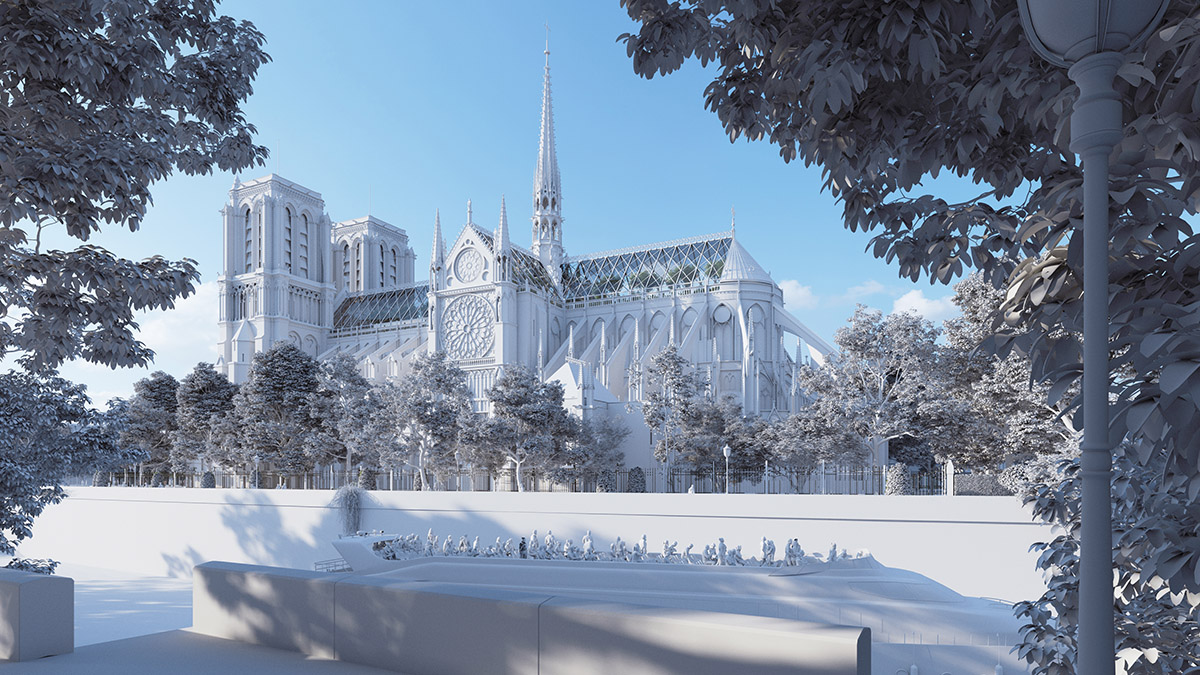 Miysis proposes fully-glazed roof and new spire for Notre-Dame Cathedral