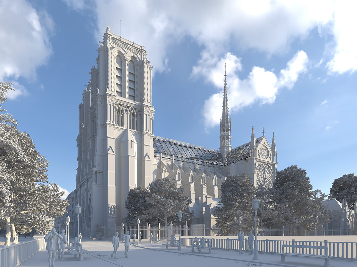 Miysis proposes fully-glazed roof and new spire for Notre-Dame Cathedral