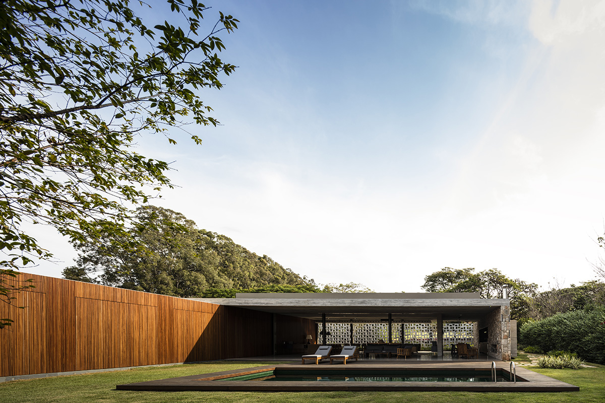 Studio MK27 Hides Elegantly Private Residence With Perforated Wall In A Poetic Landscape Of Brazil