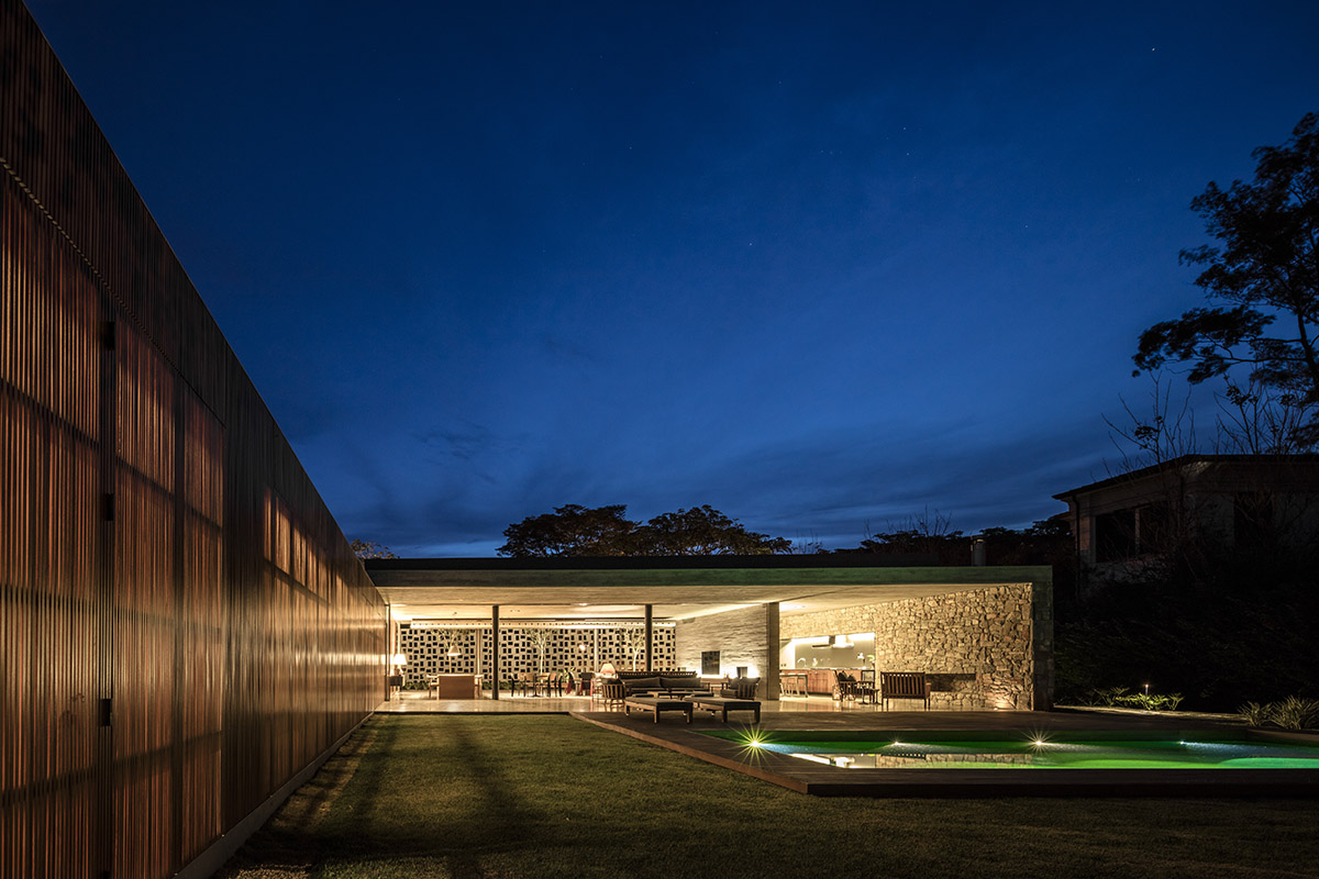 Studio MK27 Hides Elegantly Private Residence With Perforated Wall In A Poetic Landscape Of Brazil
