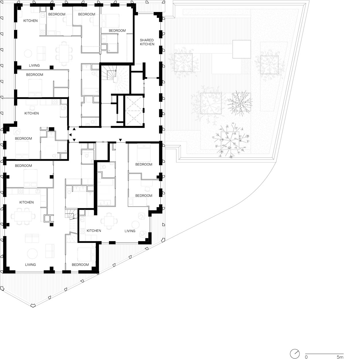 Moreau Kusunoki built residential timber tower with gridded facade in Paris 