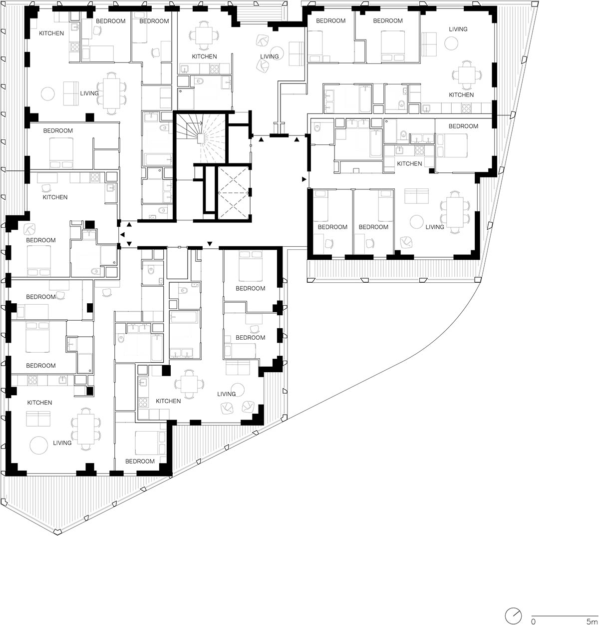 Moreau Kusunoki built residential timber tower with gridded facade in Paris 