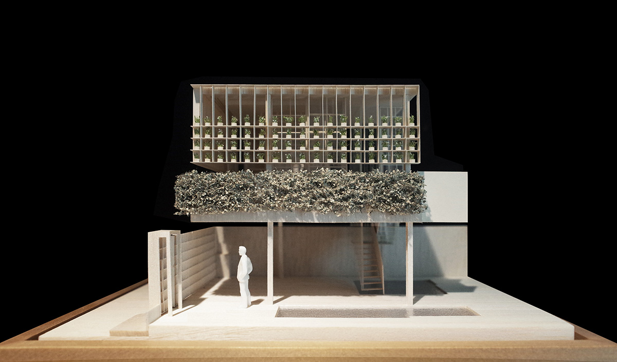 Anonym Studio renovated Bangkok’s old house with steel flower beds to create more openness