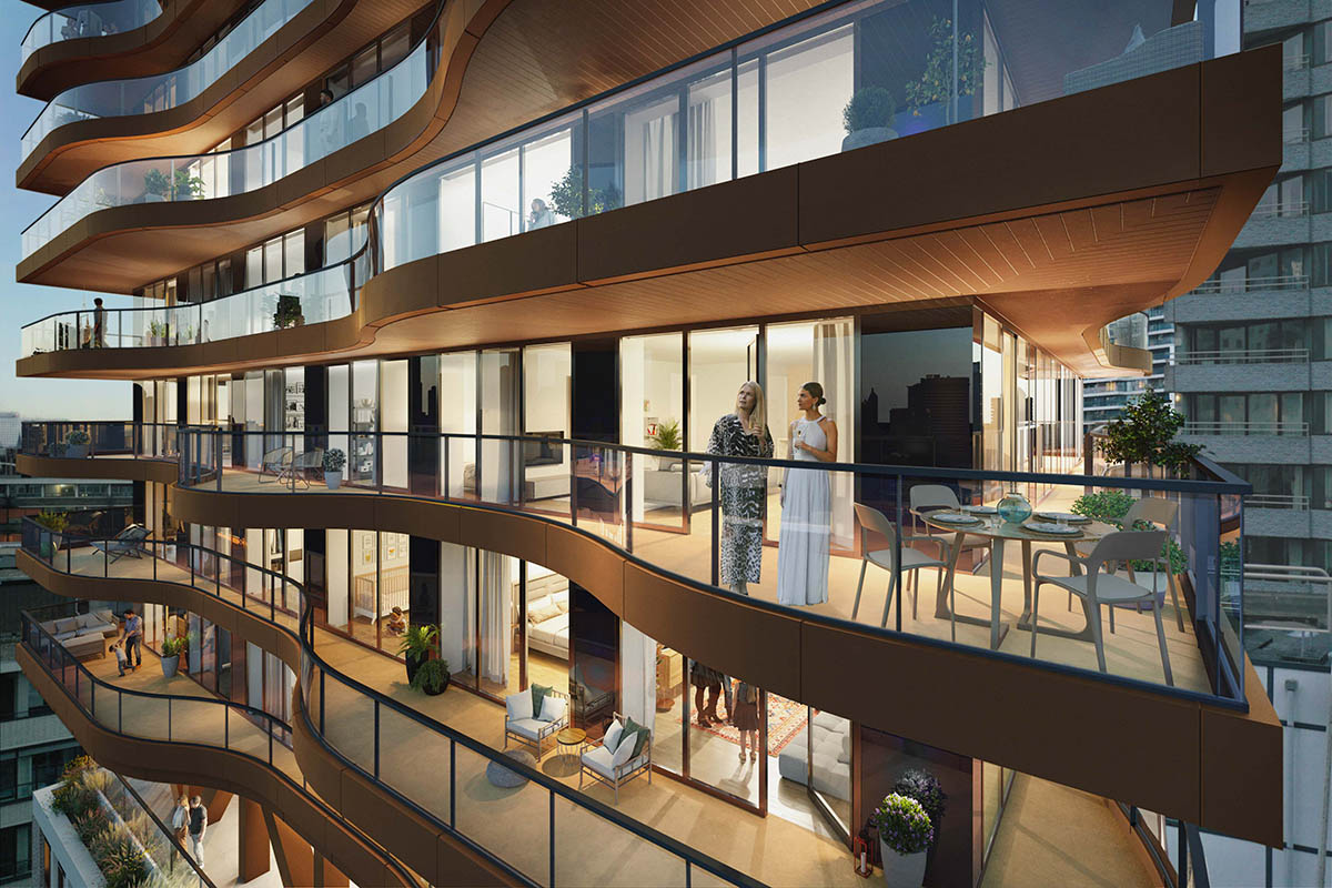 MoederscheimMoonen Architects reveals residential tower with undulating floor plates in Rotterdam