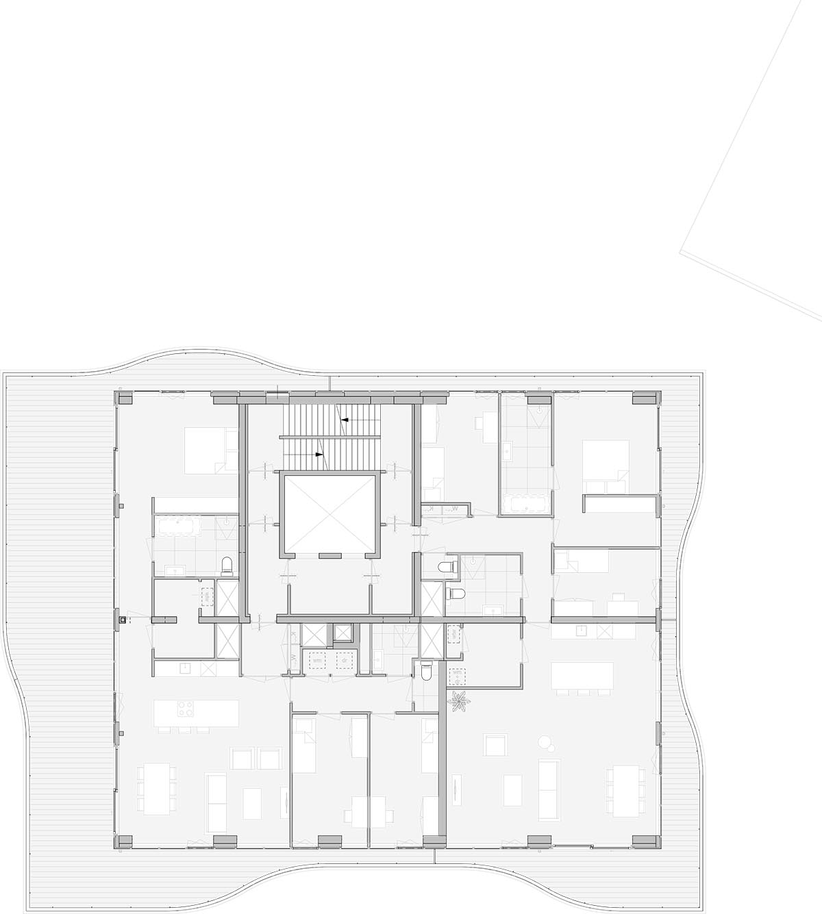 MoederscheimMoonen Architects reveals residential tower with undulating floor plates in Rotterdam