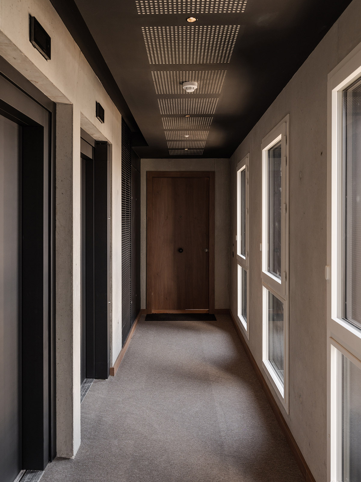 Moreau Kusunoki built residential timber tower with gridded facade in Paris 