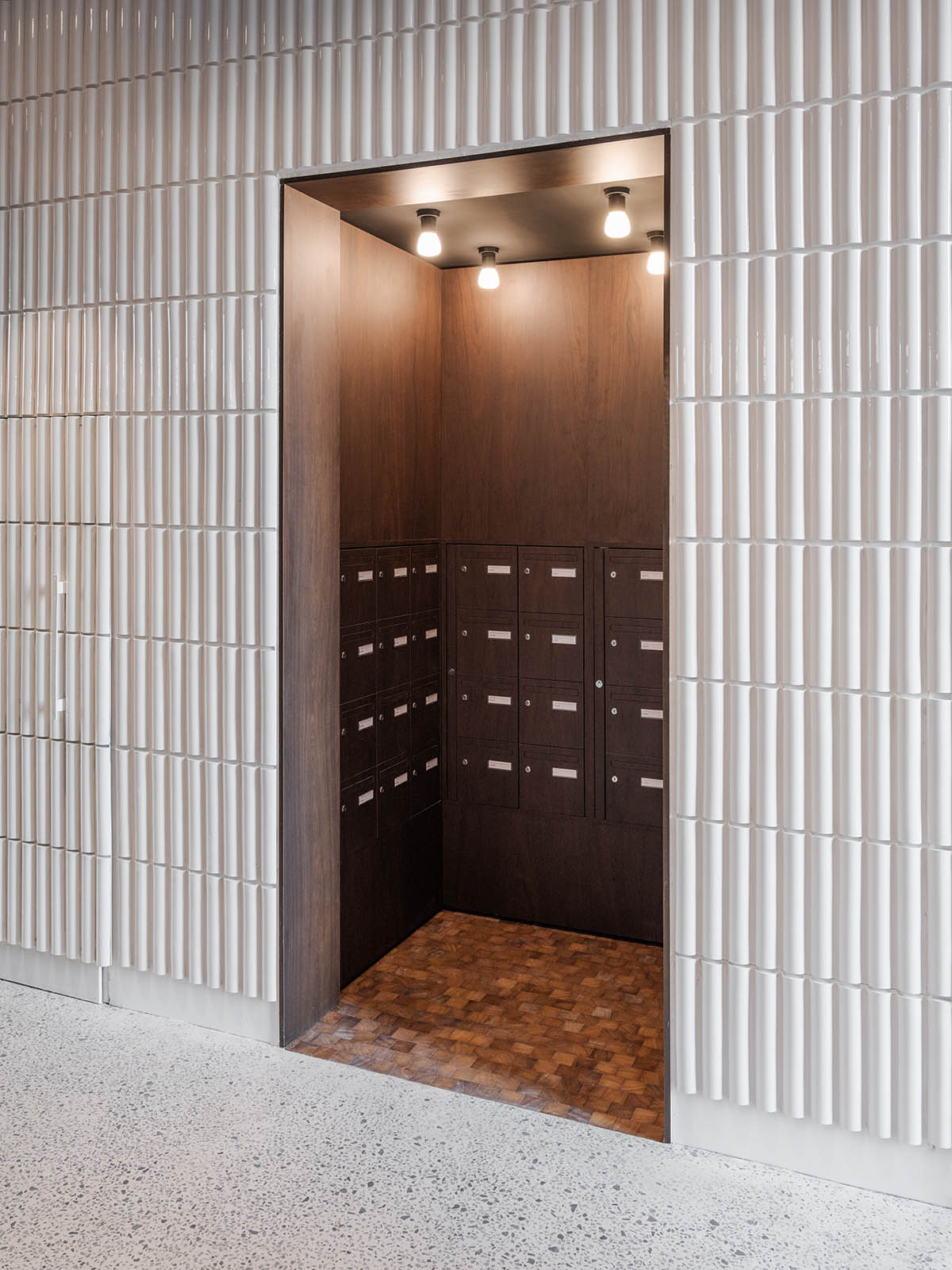 Moreau Kusunoki built residential timber tower with gridded facade in Paris 