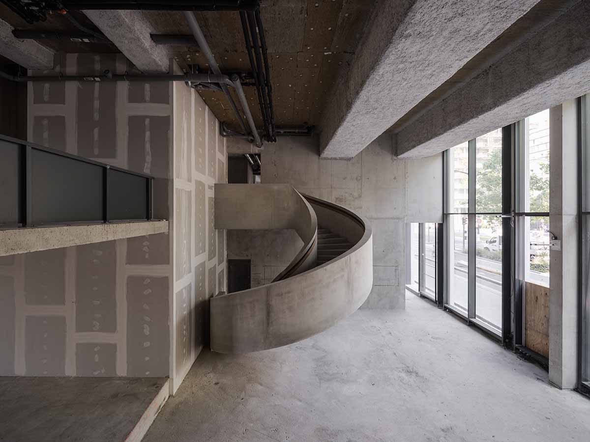 Moreau Kusunoki built residential timber tower with gridded facade in Paris 