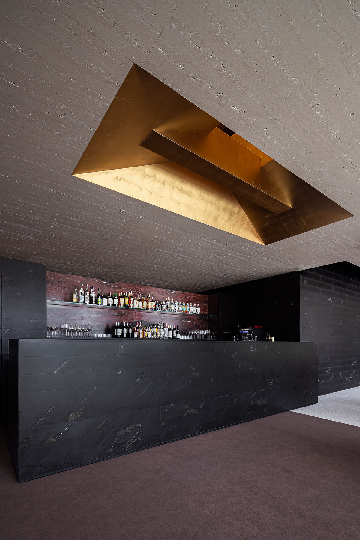 Various Associates creates dark color palette for the MORPH Mixed-use Space in Shenzhen