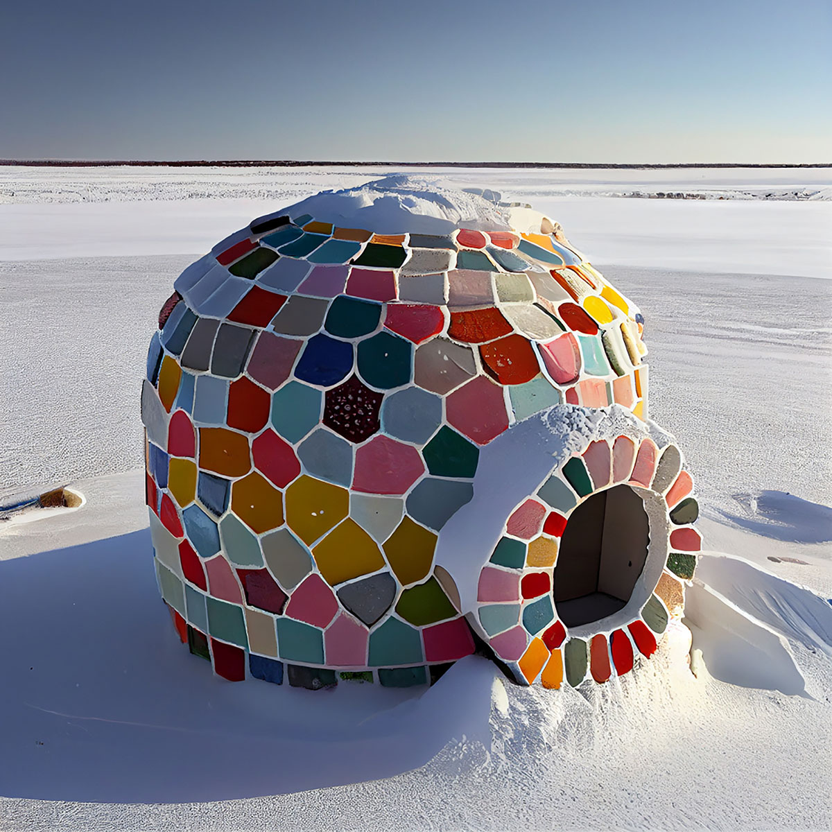 Yongwook Seong reimagines Inuit community's dwellings and cultures with Midjourney 