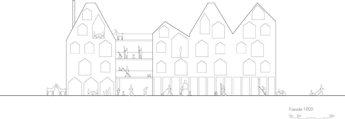 Reiulf Ramstad Arkitekter designs ski resort village with tiny houses raised over slender columns