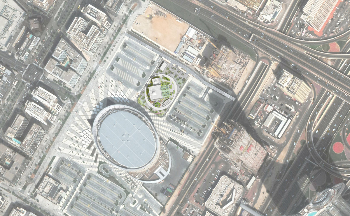 waiwai wraps mosque in Dubai with perforated colonnaded arcade