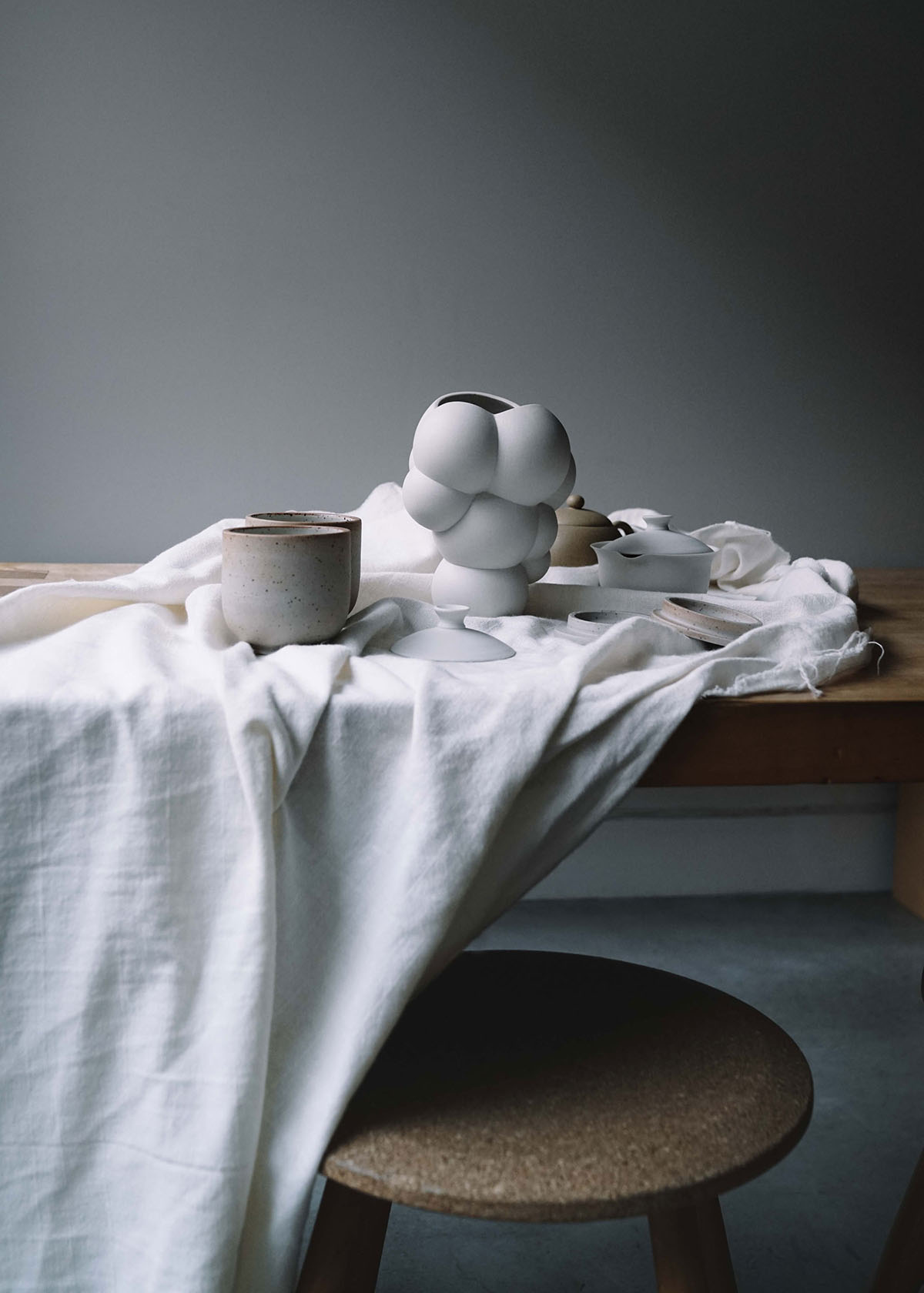 Bjarke Ingels designed sculptural ceramic vase for Mosss, revealing Ingels' design process in videos