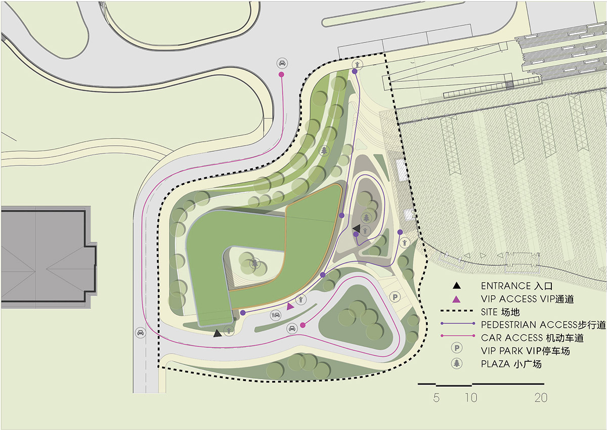 Group GSA unveils plans for curled Four Season Town reception Center in Beijing