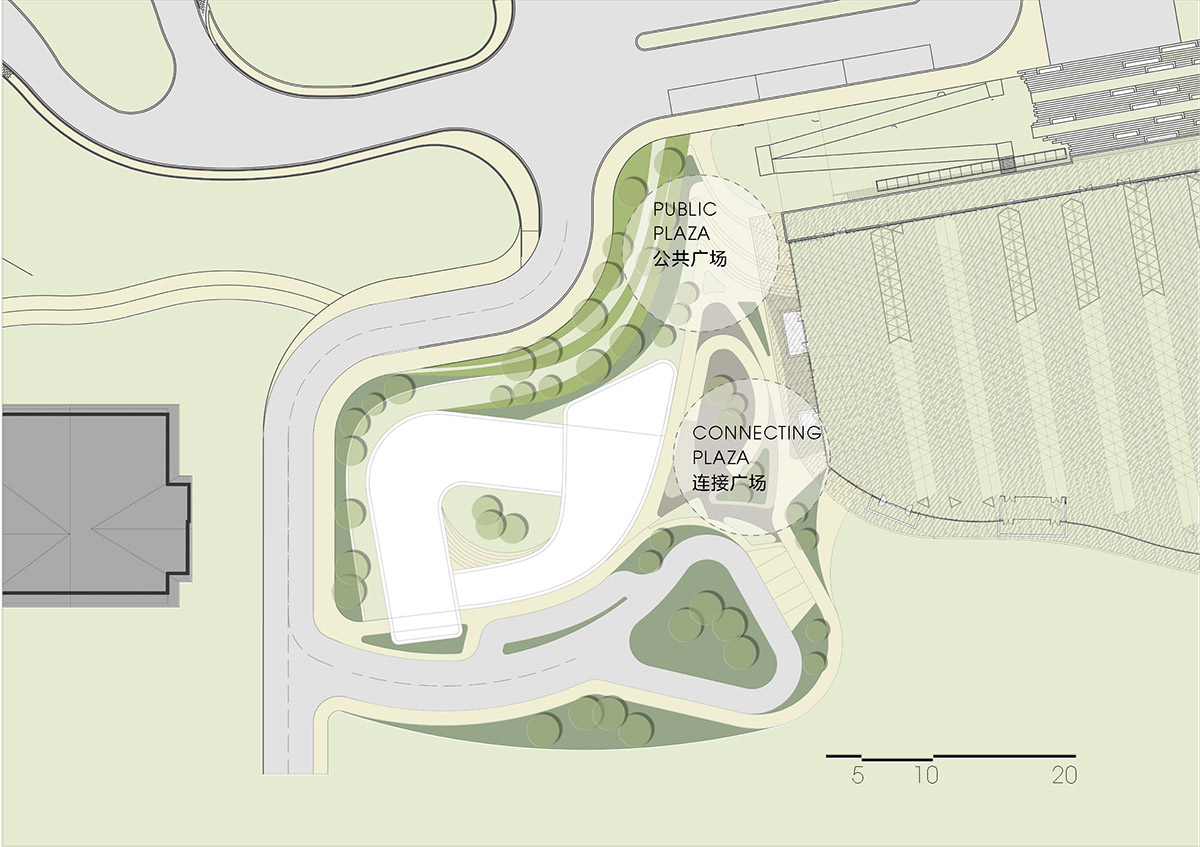 Group GSA unveils plans for curled Four Season Town reception Center in Beijing