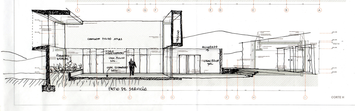 Barclay & Crousse delicately replaces old museum with red-pigmented volumes on Peruvian desert