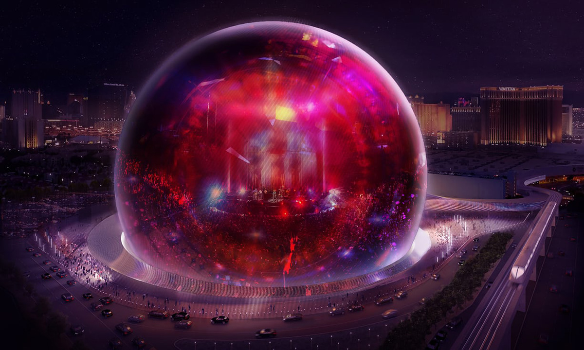 Las Vegas Sphere: Huge ball lights up US city skyline - BBC Newsround