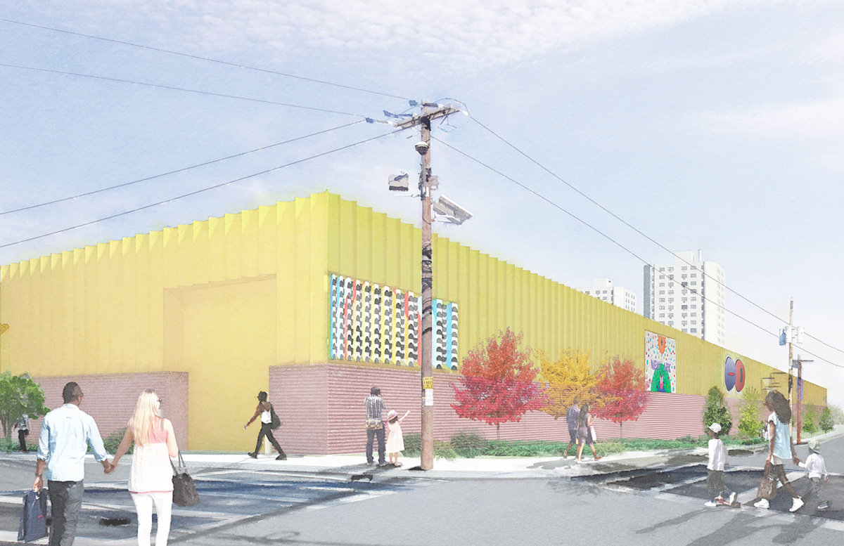Adjaye Associates revive Newark's old electrical switching station with art walls and red columns