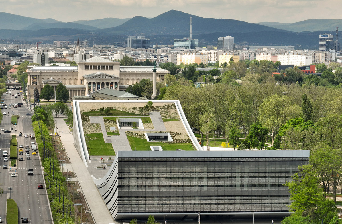 Museum of Ethnography by NAPUR Architect features curving volumes and walkable roof in Budapest