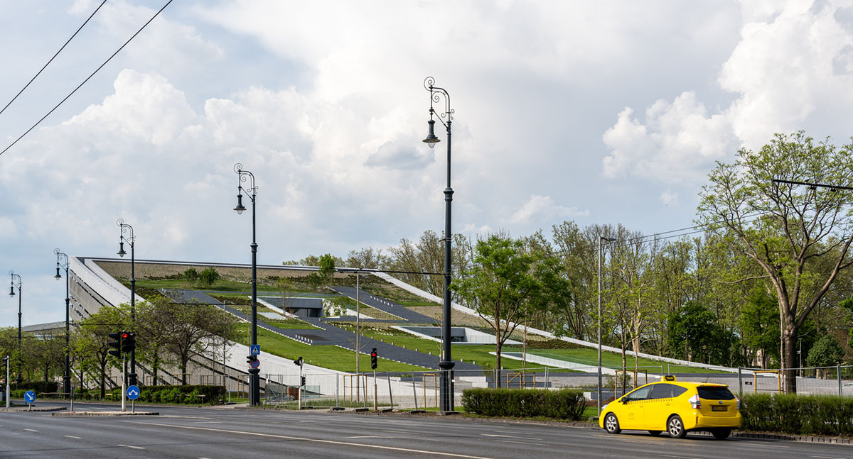 Museum of Ethnography by NAPUR Architect features curving volumes and walkable roof in Budapest