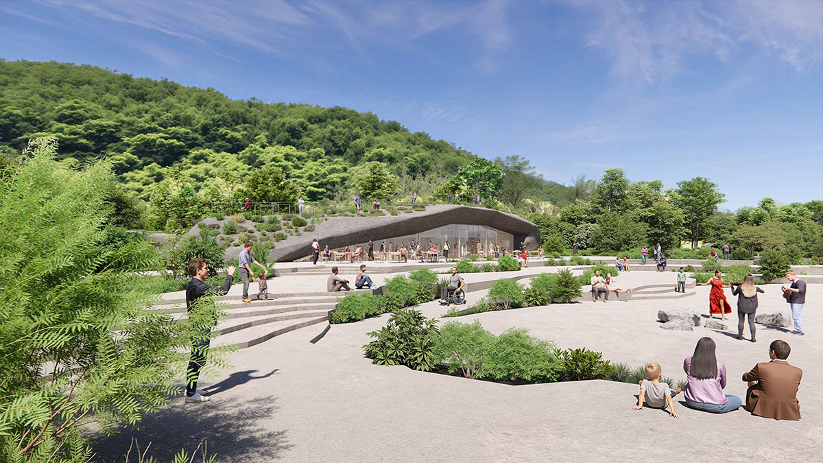MVRDV inserts tourist facilities into sculptural rock fomations on scenic Taiwanese coastline