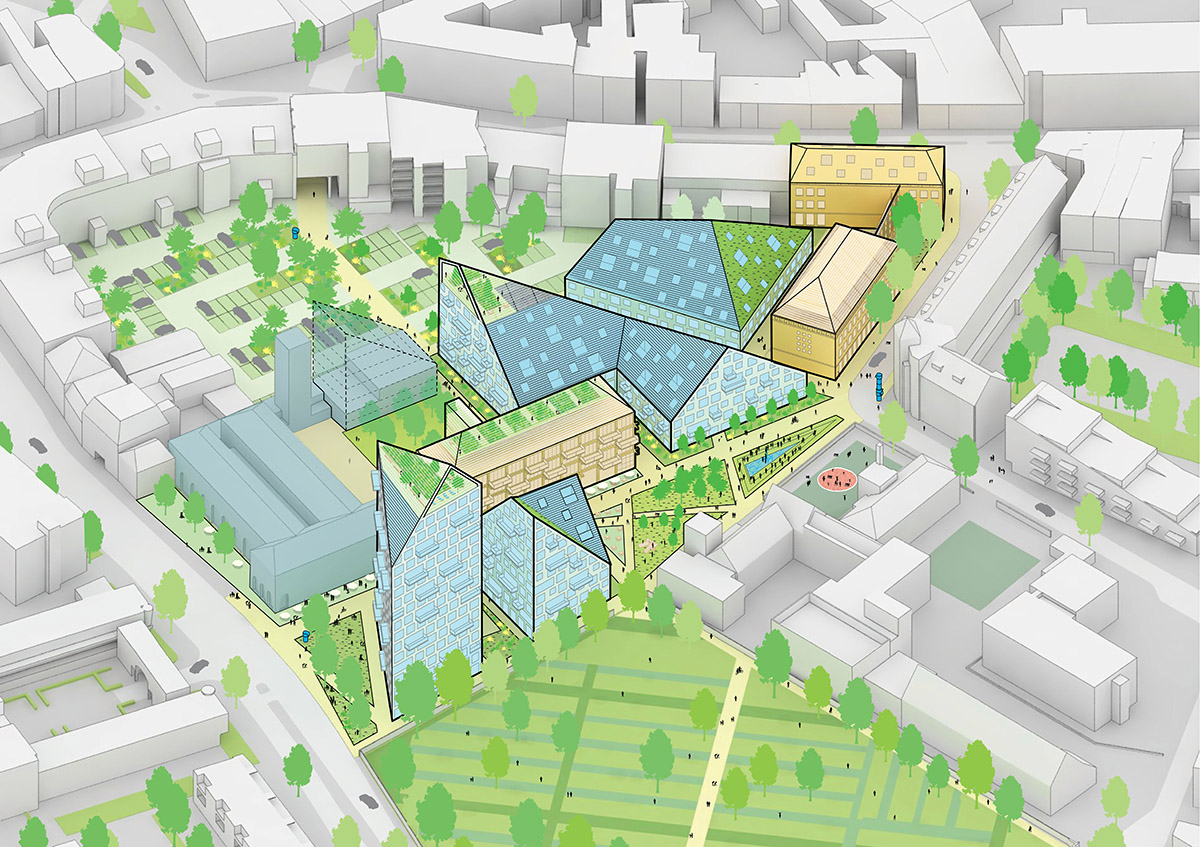 MVRDV sparks Eindhoven’s sustainable ethos with jagged green-infilled residences