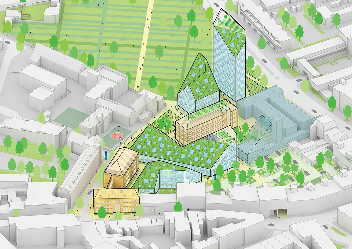 MVRDV sparks Eindhoven’s sustainable ethos with jagged green-infilled residences