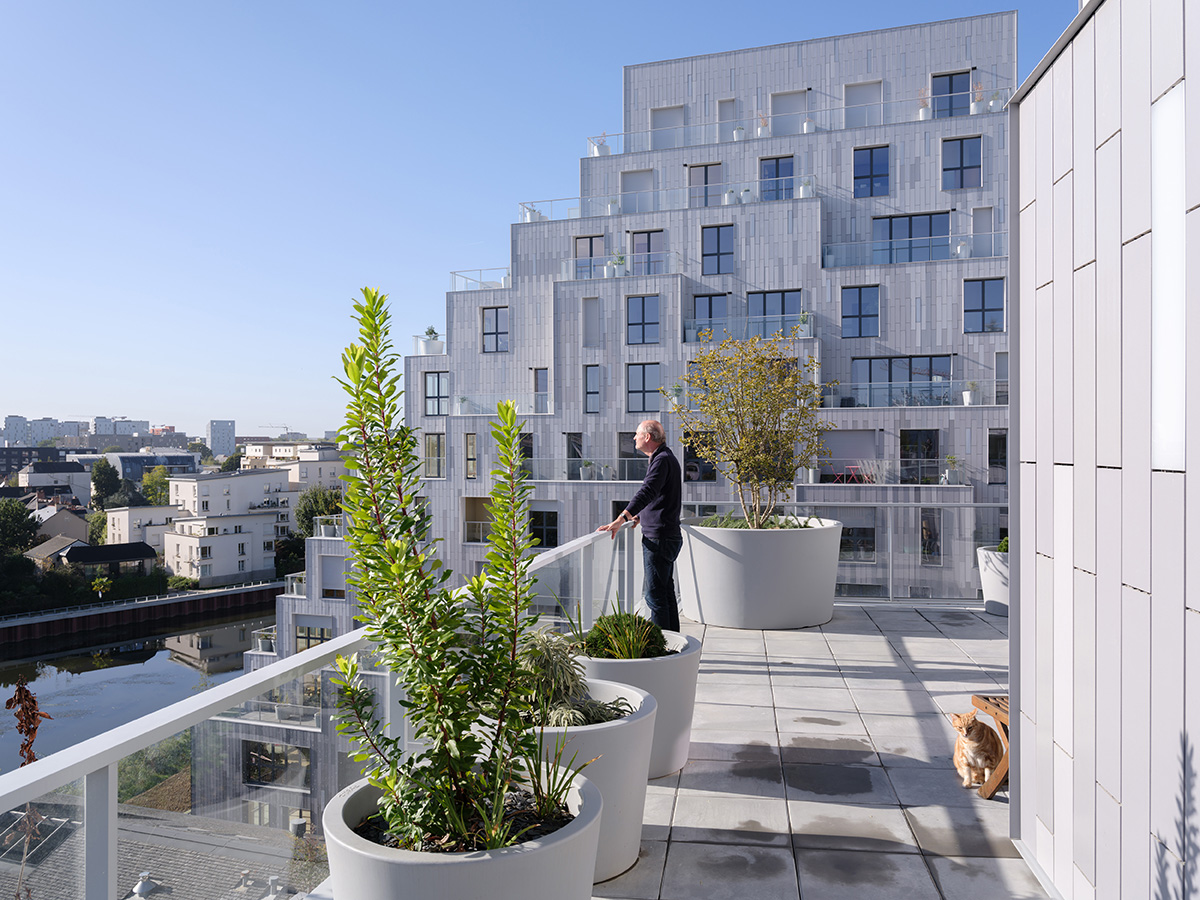 New residential complex by MVRDV is derived from geological formations in the riverside of Rennes