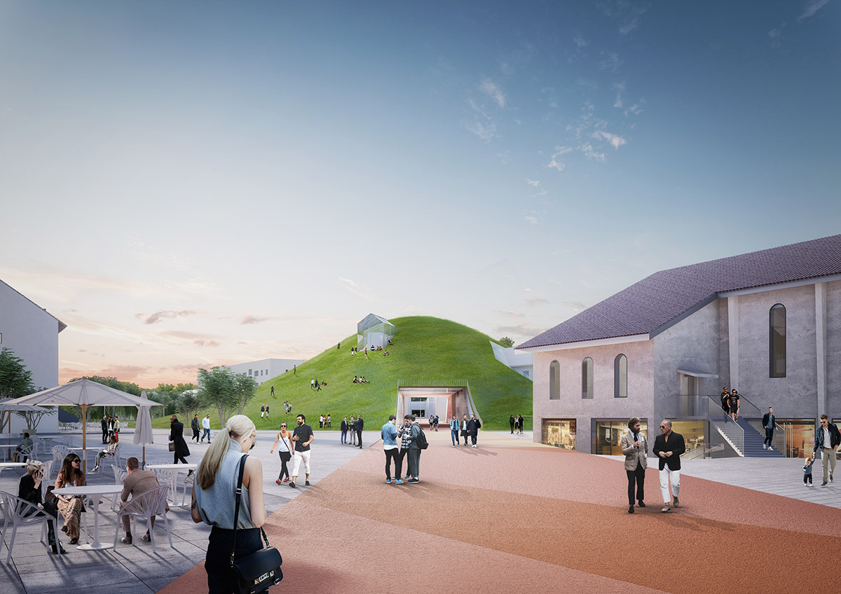 MVRDV transforms Germany’s former US army barracks into a versatile Green Hill with four towers