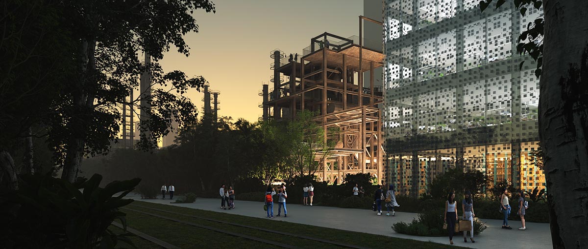 MVRDV reimagines former Hangzhou Oil Refinery Factory with cylindrical art and science museum