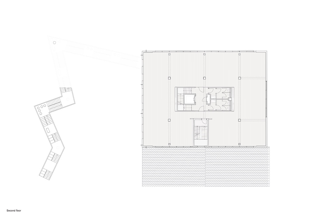 MVRDV revives old office building with bright yellow façade and zigzagging staircase in Berlin