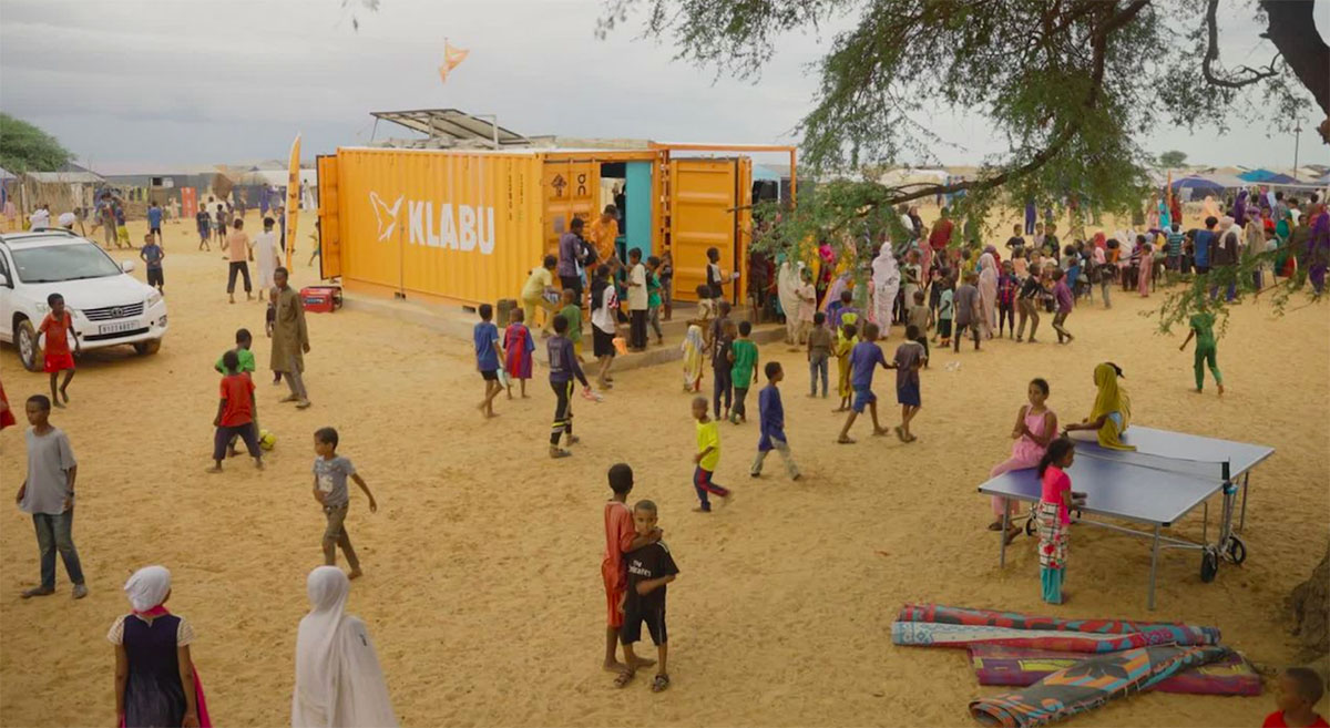 MVRDV turns old shipping container into a clubhouse for refugees