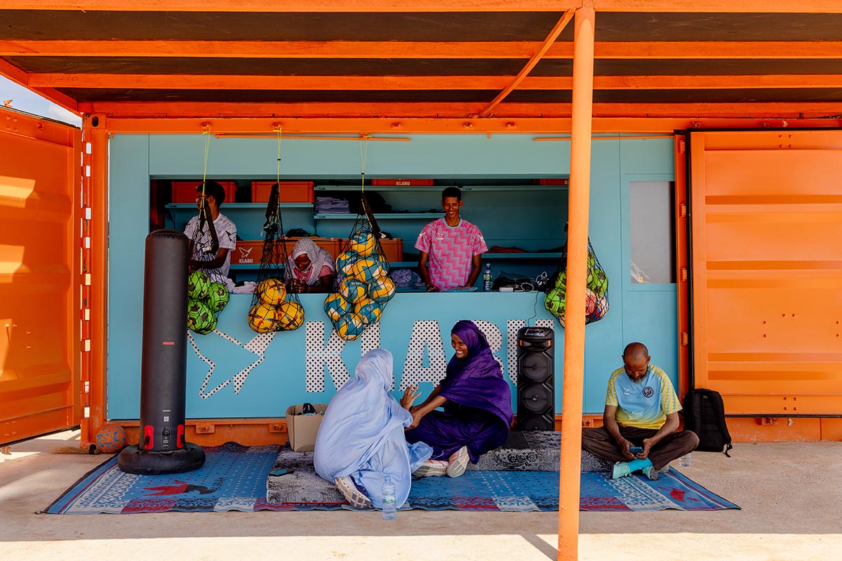 MVRDV turns old shipping container into a clubhouse for refugees