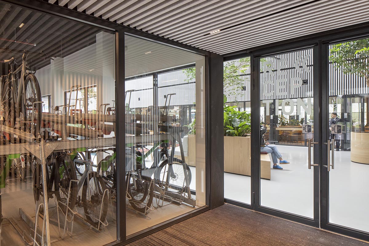 MVRDV built demountable office and laboratory with 90 per cent recyclable materials in Amsterdam