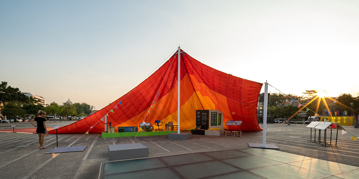 MVRDV's installation at Bangkok Design Week presents a story of plastic waste and recycling