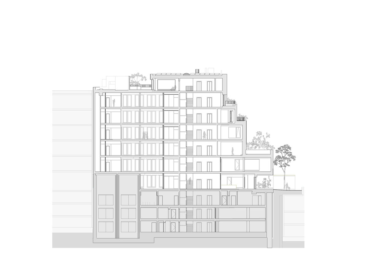 MVRDV unveils design for climbing offices clad in recycled plastic shingles in Munich 