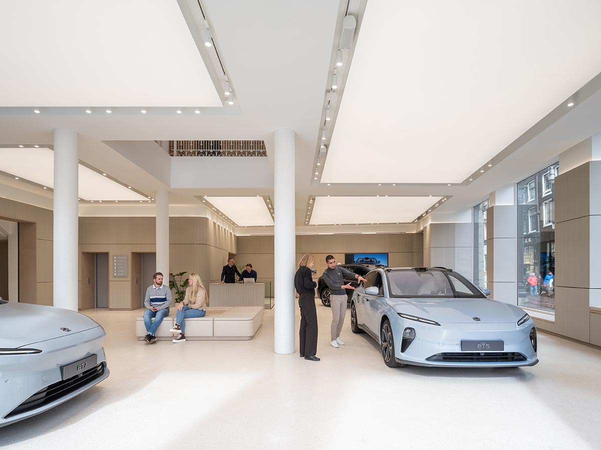 MVRDV revives 19th-century building for electric car manufacturer company with rooftop pavilion