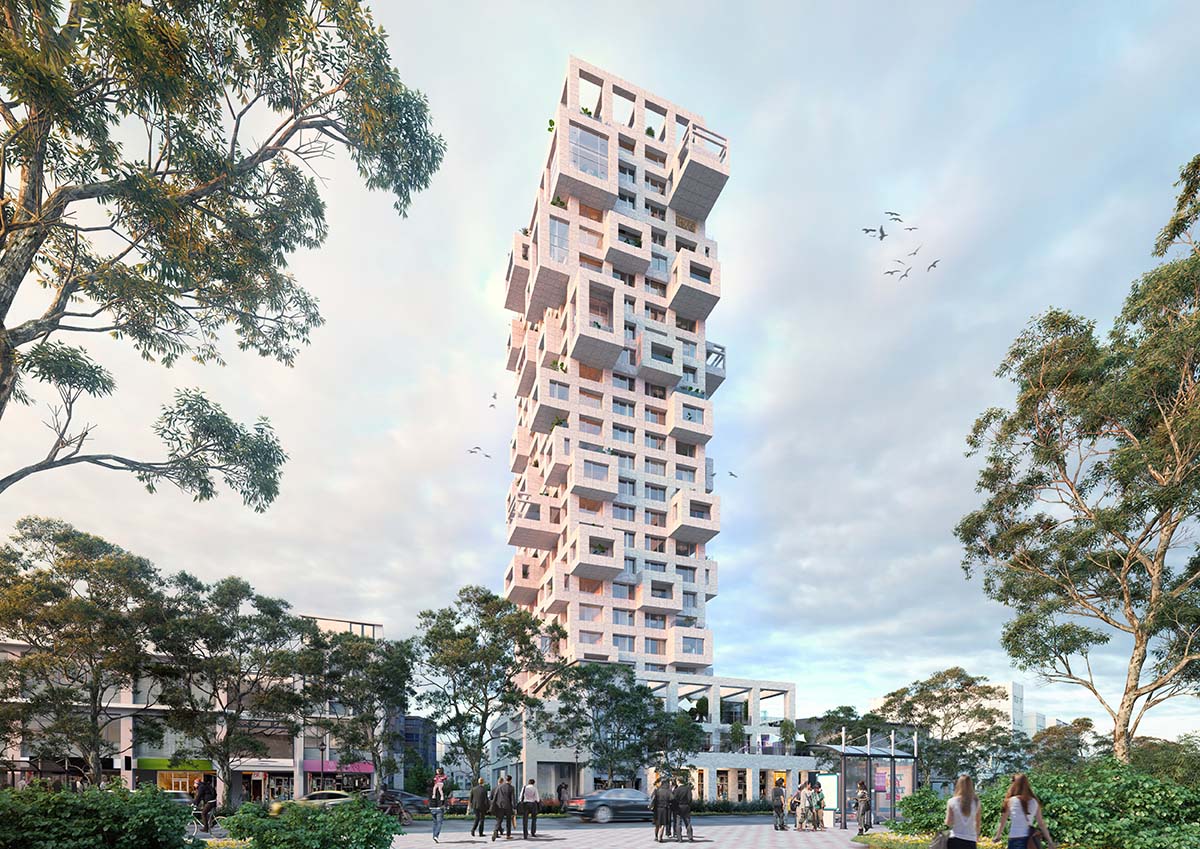MVRDV creates a catalogue of cantilevers to go outside the box for residential tower in Tianmu