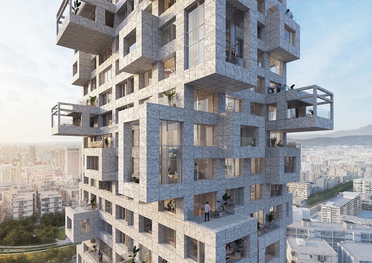 MVRDV creates a catalogue of cantilevers to go outside the box for residential tower in Tianmu