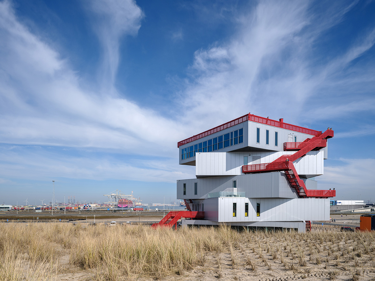 MVRDV's experience centre features rotated volumes offering expansive views in Rotterdam 