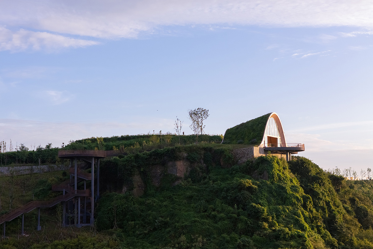 MVRDV creates a hill-shaped pavilion blending nature and architecture in Chengdu
